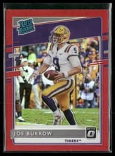 2020 Panini Chronicles Draft Picks Donruss Optic Rated Rookies Joe Burrow #1 card