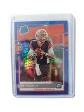 2020 Panini Donruss Optic Joe Burrow Blue Hyper #151 card