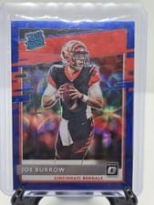 2020 Panini Donruss Optic Joe Burrow Blue Scope #151 card