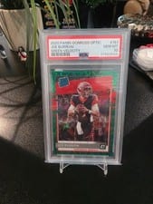2020 Panini Donruss Optic Joe Burrow Green Velocity #151 card
