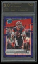 2020 Panini Donruss Optic Joe Burrow Purple Shock #151 card