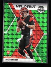 2020 Panini Mosaic Joe Burrow Green Mosaic #261 card