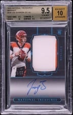 2020 Panini National Treasures Joe Burrow #156 card