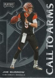 2020 Panini Playoff Call to Arms Joe Burrow #CA-17 card