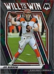 2021 Panini Mosaic Will to Win Joe Burrow #8 card