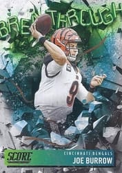 2021 Score Breakthrough Joe Burrow #B3 card