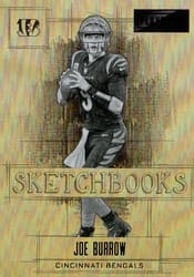 2022 Panini Playbook Sketchbooks Joe Burrow #6 card