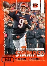2022 Panini Prestige Time Stamped Joe Burrow #TS-3 card