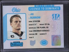2023 Panini Contenders License to Dominate Joe Burrow #22 card