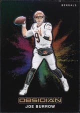 2023 Panini Obsidian Black Color Blast Joe Burrow #22 card