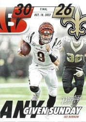 2023 Panini Prestige Any Given Sunday Joe Burrow #6 card