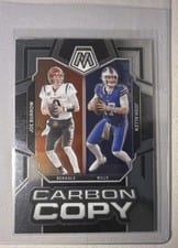 2024 Panini Mosaic Carbon Copy Joe Burrow / Josh Allen #CC-7 card