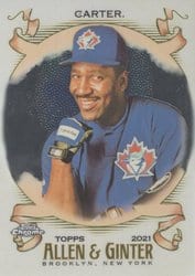 2021 Topps Allen & Ginter Chrome Base Set Joe Carter #17 card