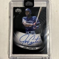 2021 Topps Chrome Black Autographs Joe Carter #CBA-JC card