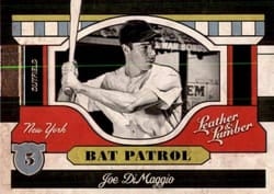 2019 Panini Leather & Lumber Bat Patrol Joe DiMaggio #BP-4 card