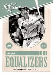 2019 Panini Leather & Lumber Equalizers Joe DiMaggio #EQ-9 card