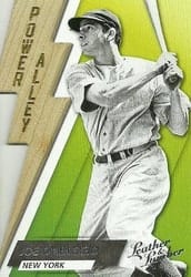 2019 Panini Leather & Lumber Power Alley Joe DiMaggio #PA-11 card