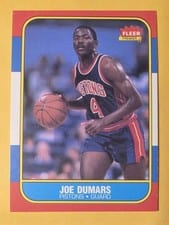 1986 Fleer Joe Dumars #27 card