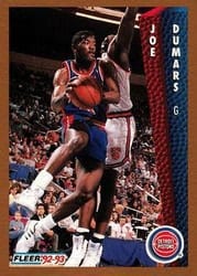 1992-93 Fleer Base Set Joe Dumars #63 card