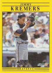 1991 Fleer Base Set Joe Girardi #694 card