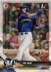 2018 Bowman Draft Base Set Joe Gray #BD-76 card