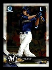 2018 Bowman Draft Joe Gray Chrome #BDC-76 card