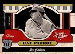 2019 Panini Leather & Lumber Bat Patrol Joe Jackson #BP-1 card