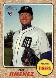 2017 Topps Heritage Base Set Joe Jimenez #567 card
