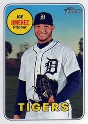 2018 Topps Heritage Base Set Joe Jimenez #637 card