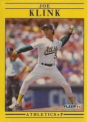1991 Fleer Base Set Joe Klink #13 card