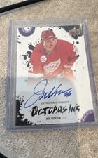 2025-26 Upper Deck Detroit Red Wings Centennial Octopus Ink Joe Kocur #OI-JK card