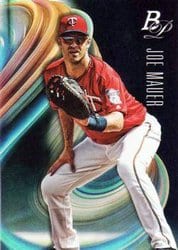 2018 Bowman Platinum Base Set Joe Mauer #18 card