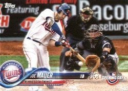 2018 Topps Opening Day Base Set Joe Mauer #65 card