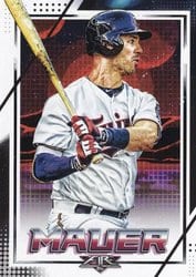 2020 Topps Fire Base Set Joe Mauer #13 card