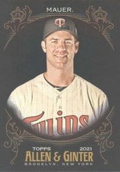 2021 Topps Allen & Ginter X Base Set Joe Mauer #132 card