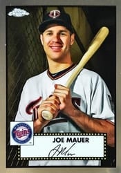 2021 Topps Chrome Platinum Anniversary Base Set Joe Mauer #528 card
