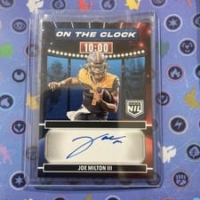 2024 Panini Prestige On the Clock Signatures Joe Milton III #OTC-JMN card