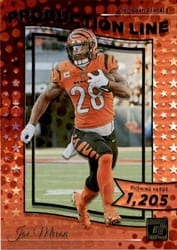2022 Donruss Production Line Joe Mixon #PRD-8 card