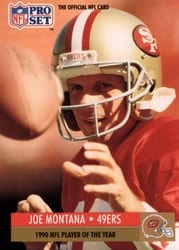 1991 Pro Set Base Set Joe Montana #3 card