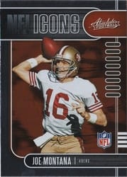 2019 Panini Absolute NFL Icons Joe Montana #1 card