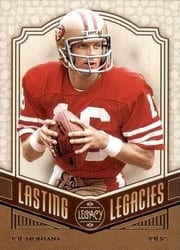 2020 Panini Legacy Lasting Legacies Joe Montana #LL-JM card
