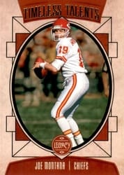 2020 Panini Legacy Timeless Talents Joe Montana #TT-JM card