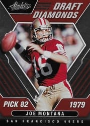 2022 Panini Absolute Draft Diamonds Joe Montana #DD-8 card