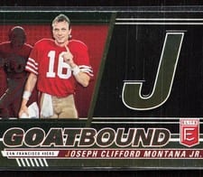 2023 Donruss Elite GOATBound Joe Montana #GB-JM1 card