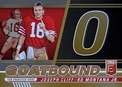 2023 Donruss Elite GOATBound Joe Montana #GB-JM12 card