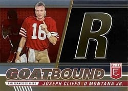 2023 Donruss Elite GOATBound Joe Montana #GB-JM13 card