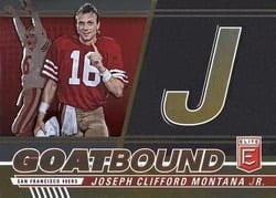 2023 Donruss Elite GOATBound Joe Montana #GB-JM22 card