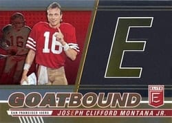 2023 Donruss Elite GOATBound Joe Montana #GB-JM4 card