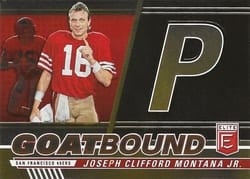 2023 Donruss Elite GOATBound Joe Montana #GB-JM5 card