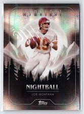 2024 Topps Midnight Nightball Joe Montana #NB-20 card